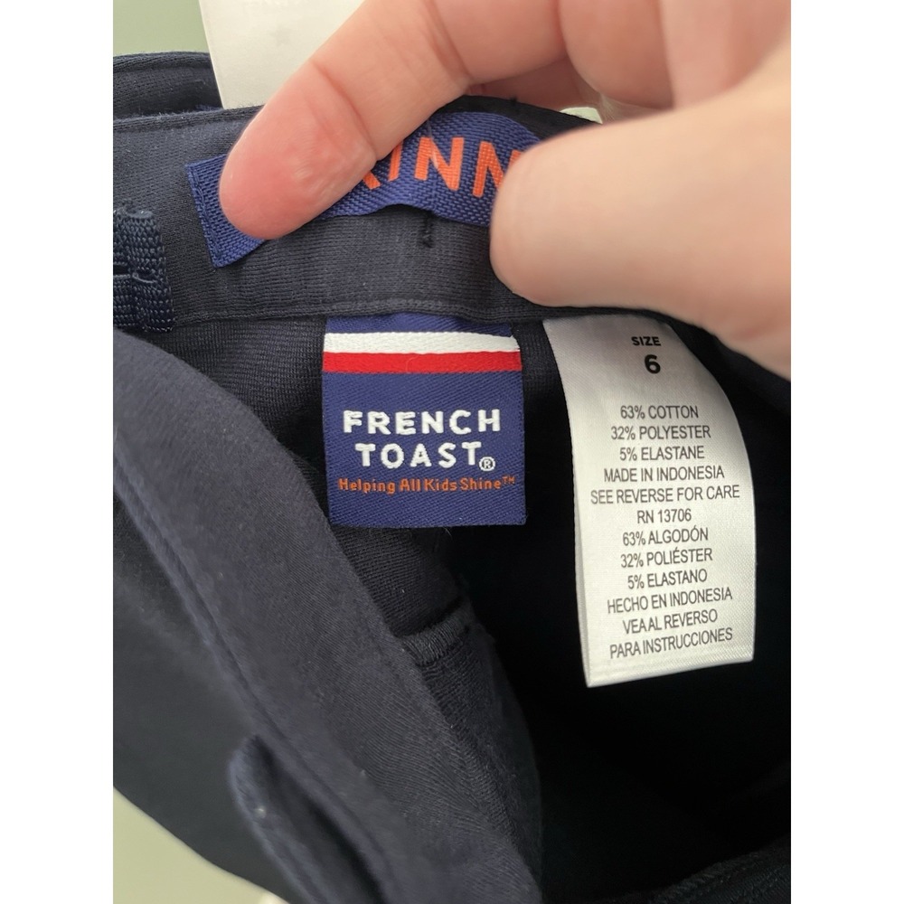 French Toast Boys 2 Pack Straight Fit School Uniform Pants (Navy, 6) NWOT